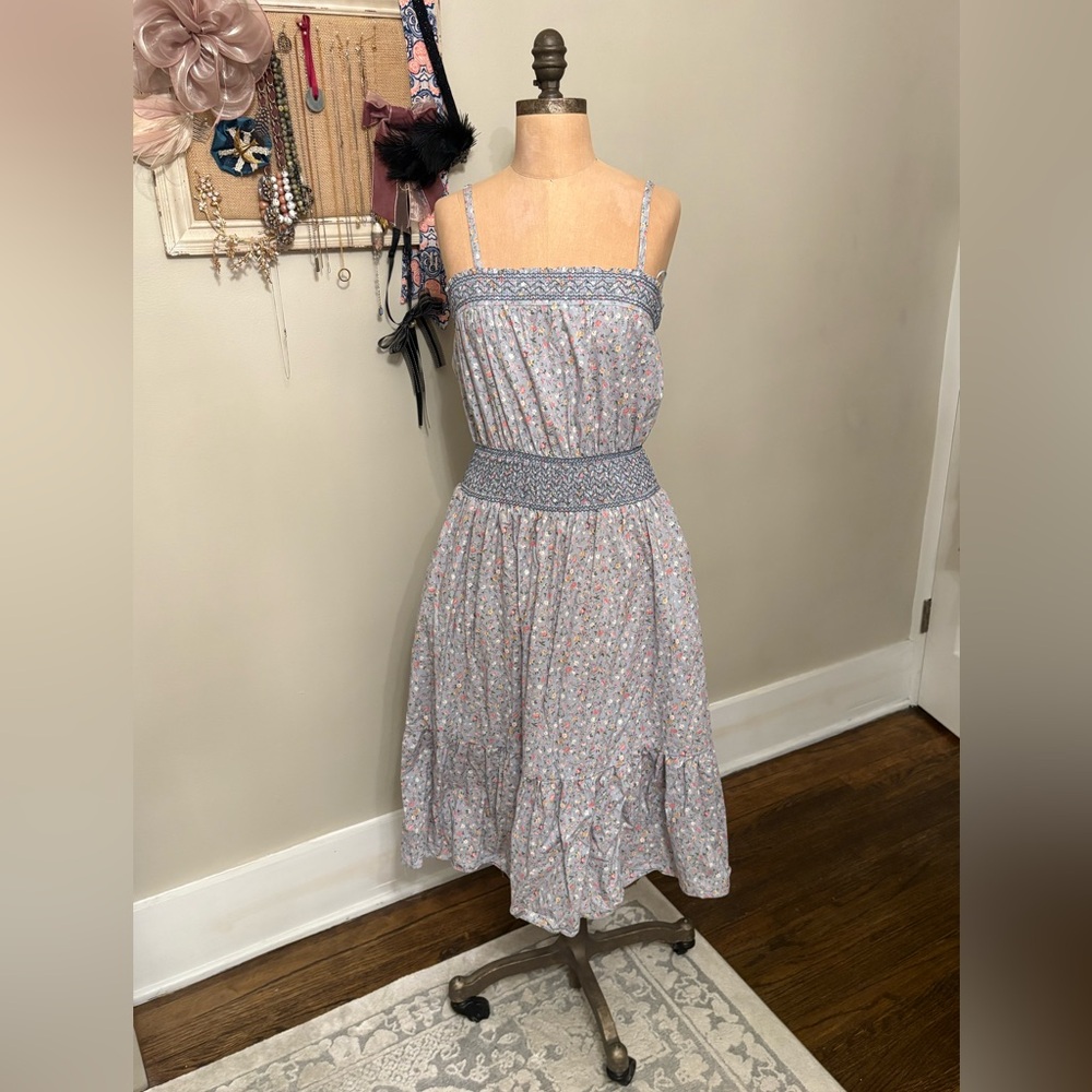 Calista Floral Blue Dress